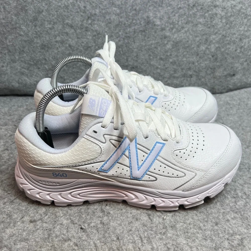 New Balance 840 Walking Shoes Womens White Light Blue Sneakers WW840WP4 Size 9.5